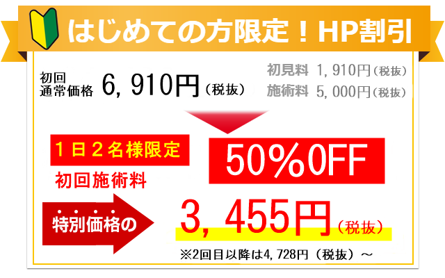 ホームページ割引、初回3,000円